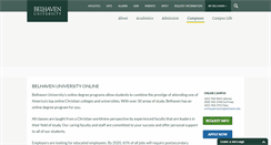 Desktop Screenshot of online.belhaven.edu